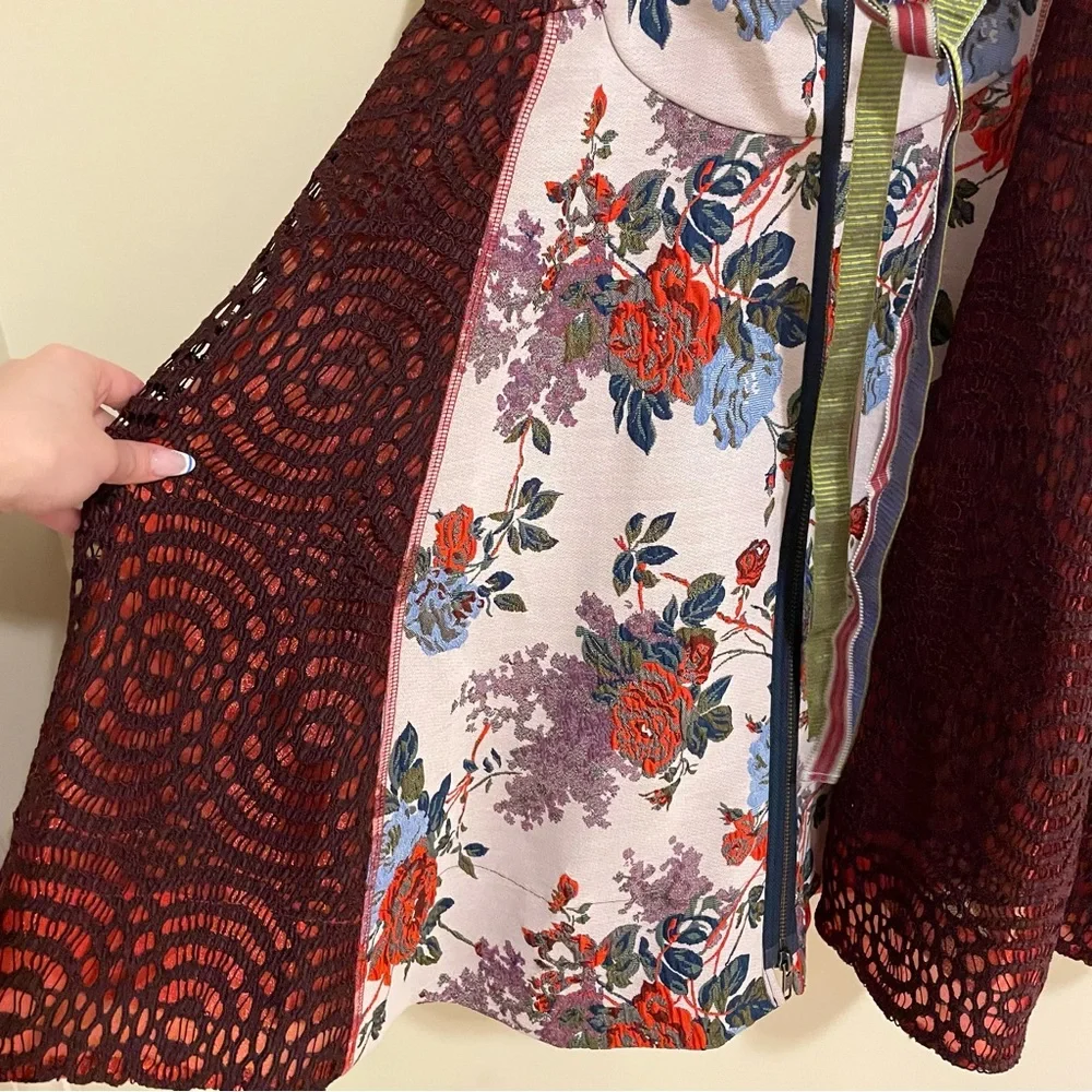 Byron Lars Winter Rose Dress Red Motif - Picture 12 of 16